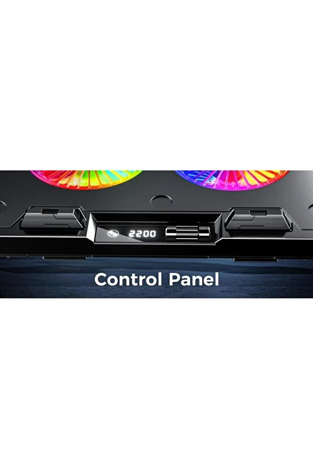 GT102 Gaming Laptop Soğutucu, 2200rpm , Rgb Işıklı , Led Display , Notebook Soğutucu Stand